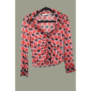 Zara Sheer Button Down Blouse-Size Small